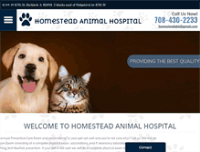 Tablet Screenshot of homesteadanimalhospitalil.com
